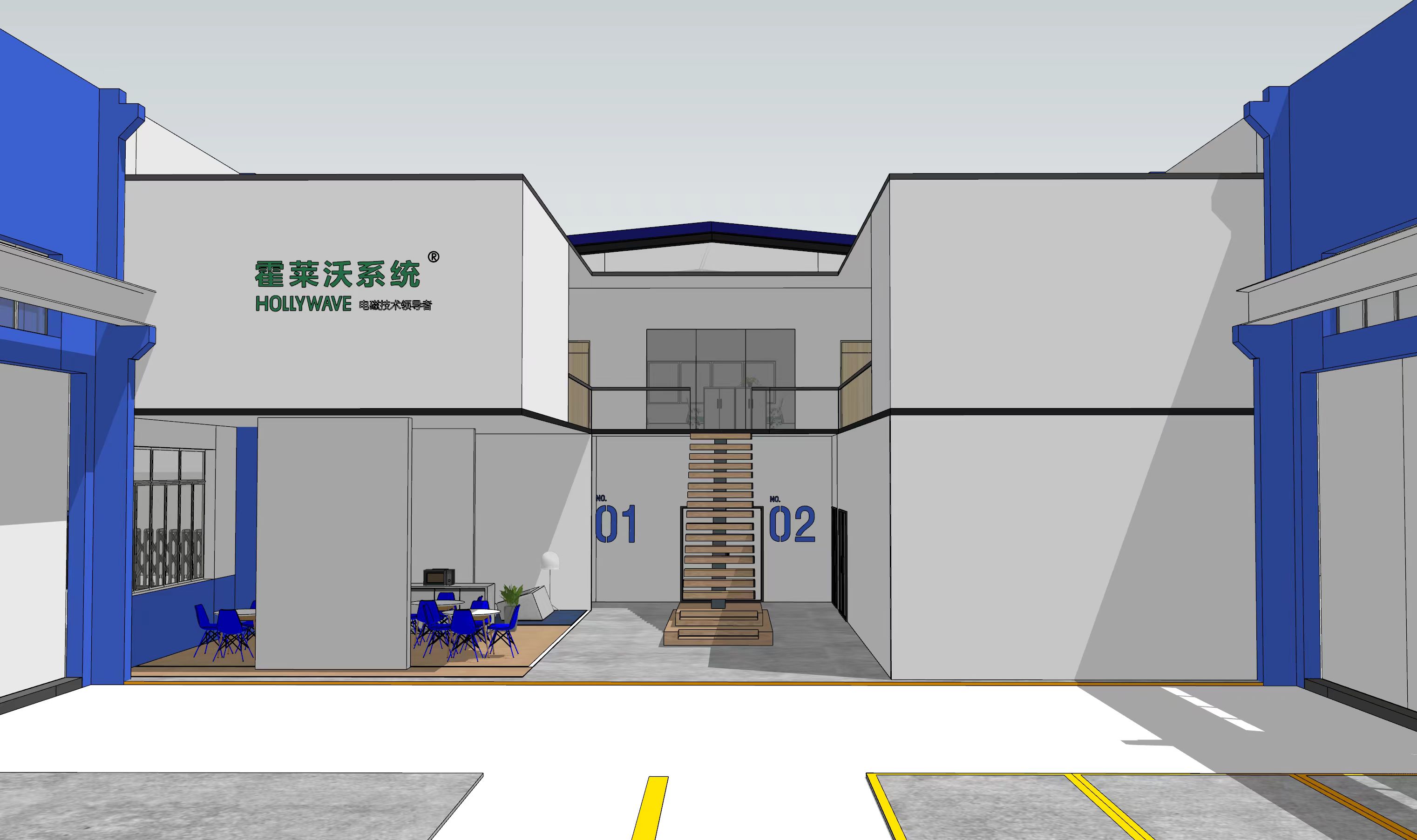 廠房鋼結(jié)構(gòu)搭建后，辦公室效果圖